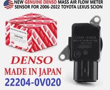 OEM DENSO Mass Air Flow Meter MAF Sensor For 2005-2022 Toyota Lexus, 22204-0V020