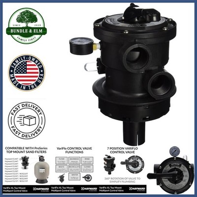 Pro-Series Pool Filter Valve with 1.5 Inch Connections and Metal Construction