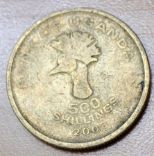 2003 Uganda 500 Shillings Crowned Crane