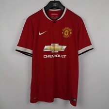 MANCHESTER UNITED 2014 2015 HOME FOOTBALL SHIRT SOCCER JERSEY NIKE sz L MEN