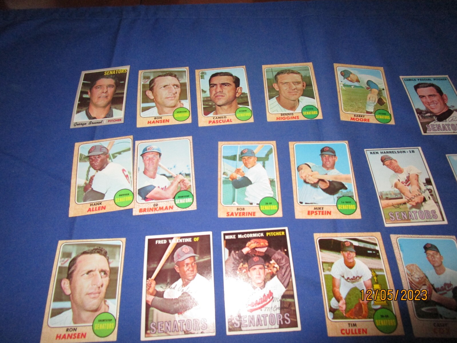 1966 1967 1968 1969 1970 Topps Washington Senators Baseball Card Lot eBay