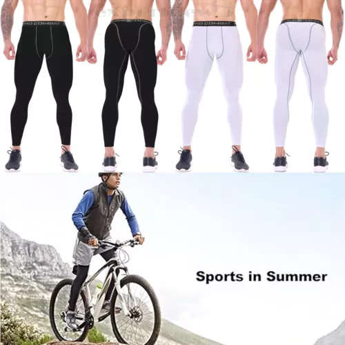 Herren Kompressions Leggings Hose Trousers Fitness Baskerball Jogginghose HEISS - Bild 9 von 24