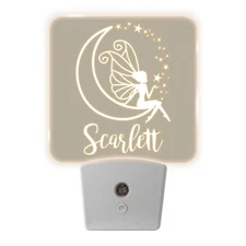 Personalized Night Light Wall Plug In Girls Boys Customized Gifts Baby Nursery