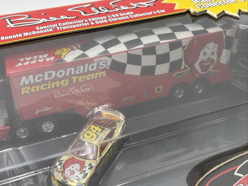 Bill Elliott McDonald's NASCAR Transporter & Gold Car Truck Trailer Set Vintage - Picture 5 of 11
