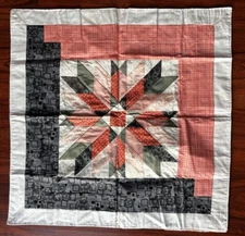 Baby Throw Blanket Barn Star Outer MCM Cat Fabric Inner Handmade By My Mom