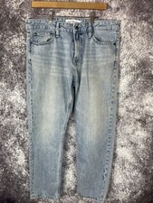 CALVIN KLEIN JEANS Mens 34x30 Blue Medium Denim Slim Straight Classic Quality