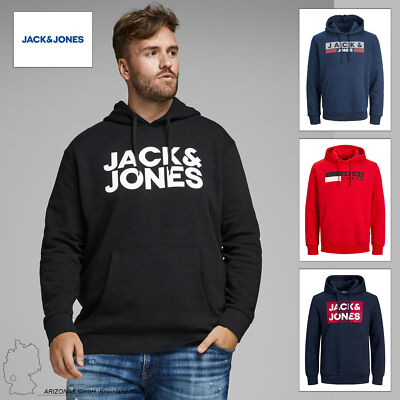 Herren Kapuzen Pullover Original JACK & JONES Sweater Hoodie JJECORP Plus Size