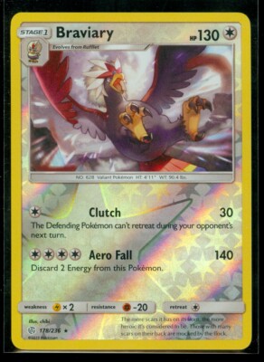 Pokemon BRAVIARY 178/236 Cosmic Eclipse RARE Rev Holo - MINT | eBay Pokemon BRAVIARY 178/236 Cosmic Eclipse RARE Rev Holo - MINT | eBay