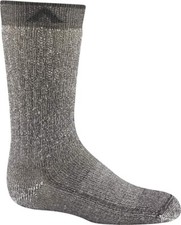 Wigwam Merino Kid's 179329 Comfort Hiker Crew Sock Charcoal Ii Size YX