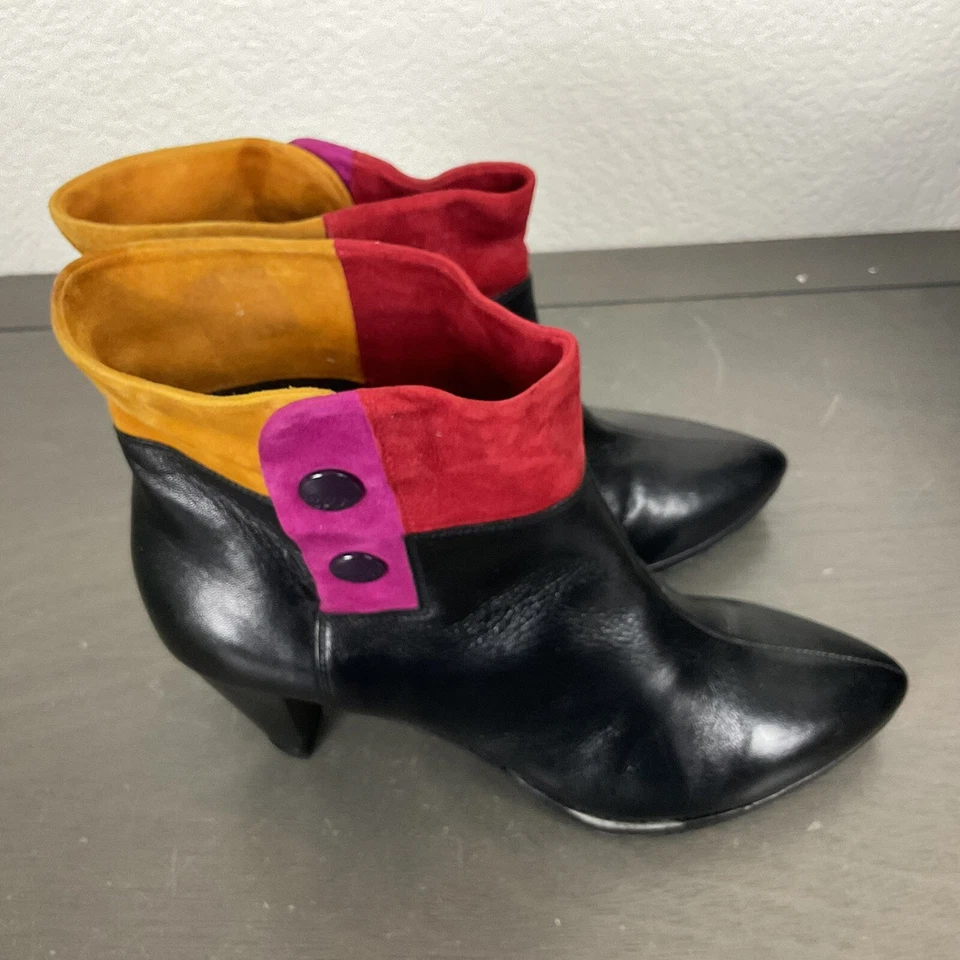 Botines Miss Sixty para mujer italianos de cuero y gamuza bloques de color talla EU 37 Foto 4 de 4