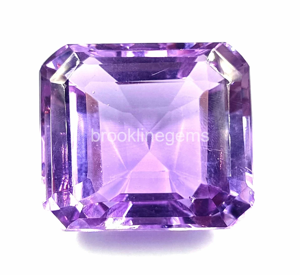 Lab Grown 275Ct Certified Emerald Cut Purple Opal Transparent Loose Gemstone EKT - Image 2 of 4