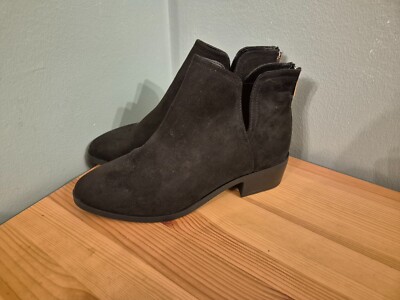 Brand New Matalan Papaya Women's Faux Suede Black Ankle Boots UK Size  UK