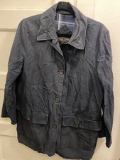 Pendleton Women  s Blue Button Up Cotton Blend Jacket Coat Size M SEE PICS 