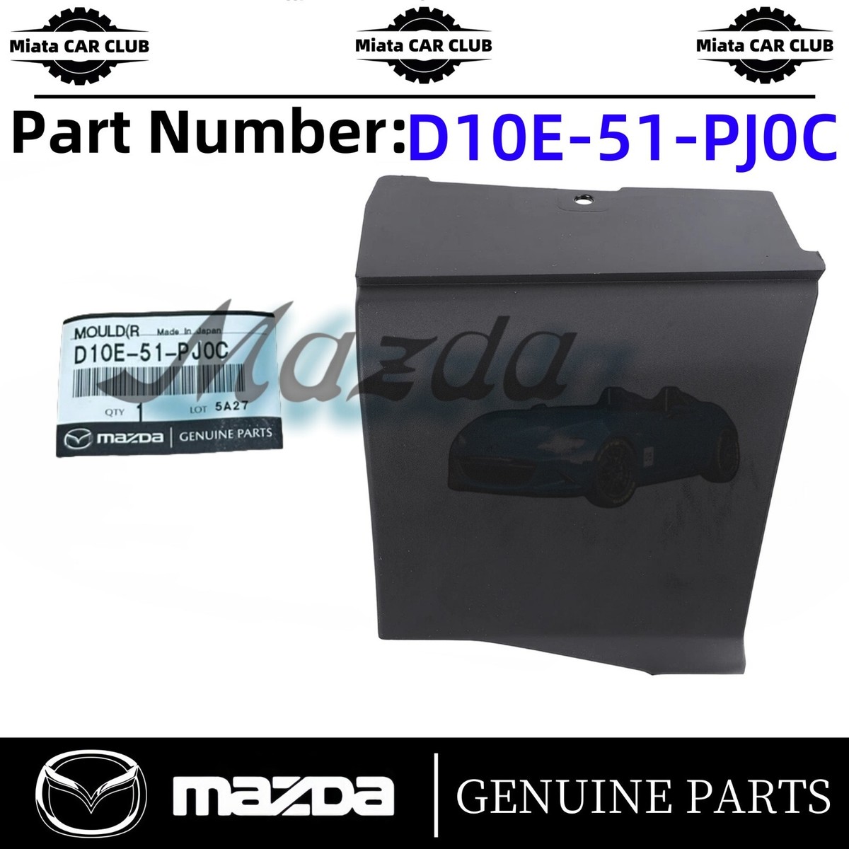 2016-2021 Genuine Mazda CX-3 Passenger Side Front Lower Molding