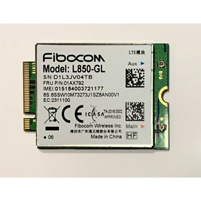 L850-GL Wireless LTE 4G Modul für ThinkPad X280 X380 Yoga S1 4th Gen L/T580 T480