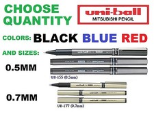UB-177 155 CHOOSE YOUR QUANTITY COLORS Black Blue Red 0.7 0.5mm Pen Uni ball