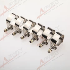 6 x 2" Inch Hose Coupler T-bolt Clamps Stainless Steel 54-62mm US STOCK 