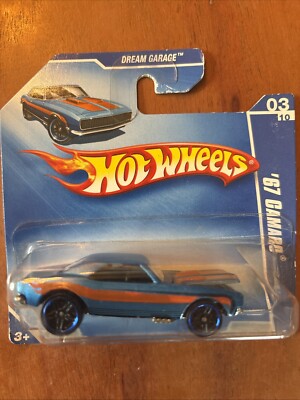 2009 Hot Wheels Red Line #149 Dream Garage 3/10 '67 CAMARO Blue P2469 S-t-Hunt