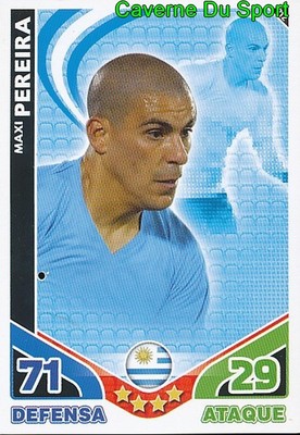 212 MAXI PEREIRA URUGUAY TEAM CARD STARS MONDIALES 2010 TOPPS