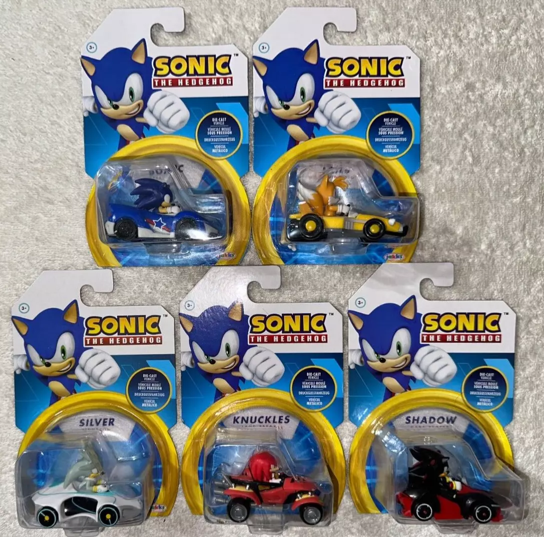 5x SONIC THE HEDGEHOG DIE CAST SONIC / SHADOW / KNUCKLES / TAILS