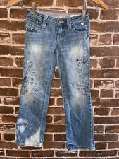 GAPKIDS GAP KIDS GIRLS 6 REGULAR STRAIGHT LEG JEANS GUITAR DOODLE MUSIC JEAN