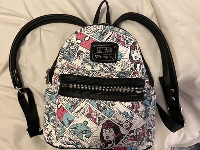 Marvel Loungefly female heroes mini backpack Amazon.com: Loungefly Marvel MS Marvel Cosplay MINI Backpack  main image 4