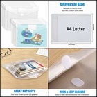 10 Pcs Plastic Clear Envelopes File Folders for Document Us Letter A4 Size