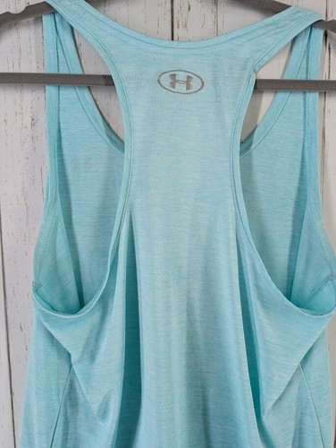 Under Armour Size XL Loose Light Blue Heatgear Sleeveless Active Tank Top - Picture 6 of 7