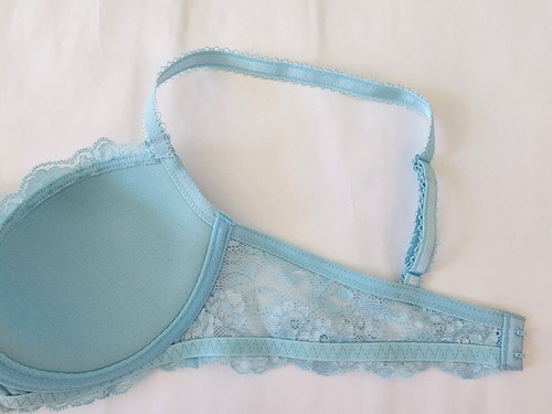 NWT - Le Mystere Rouge - 134 Francesca - Hybrid Demi Bra - Blue - 34B - Picture 8 of 9