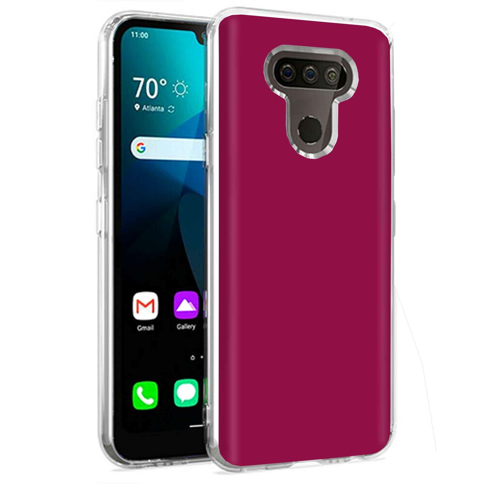Phone Case for LG Harmony 4,Premier Pro Plus,K41, Red Violet Print