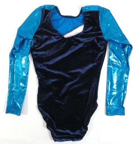 Sleeveless Long Sleeve Leotard Dance Gymnastics Velour Lycra Shine Costume Girls - Picture 5 of 13