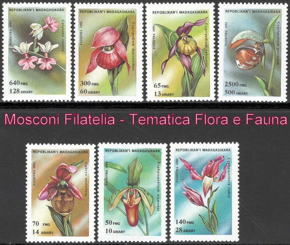 Madagascar - 1993 - Fiori - serie completa - nuova (MNH)