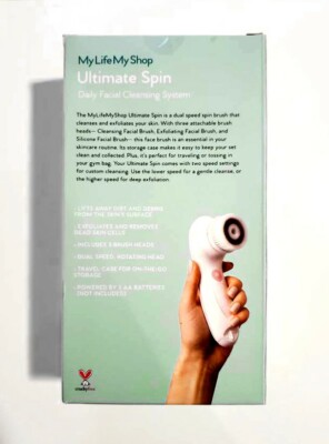 My Life My Shop Ultimate Spin Gesichtsreinigungsbürste – Mit 3 Aufsätzen & Etui, Wasserresistent