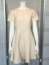 Valentino Cream Wool and Silk A-line Mini Dress