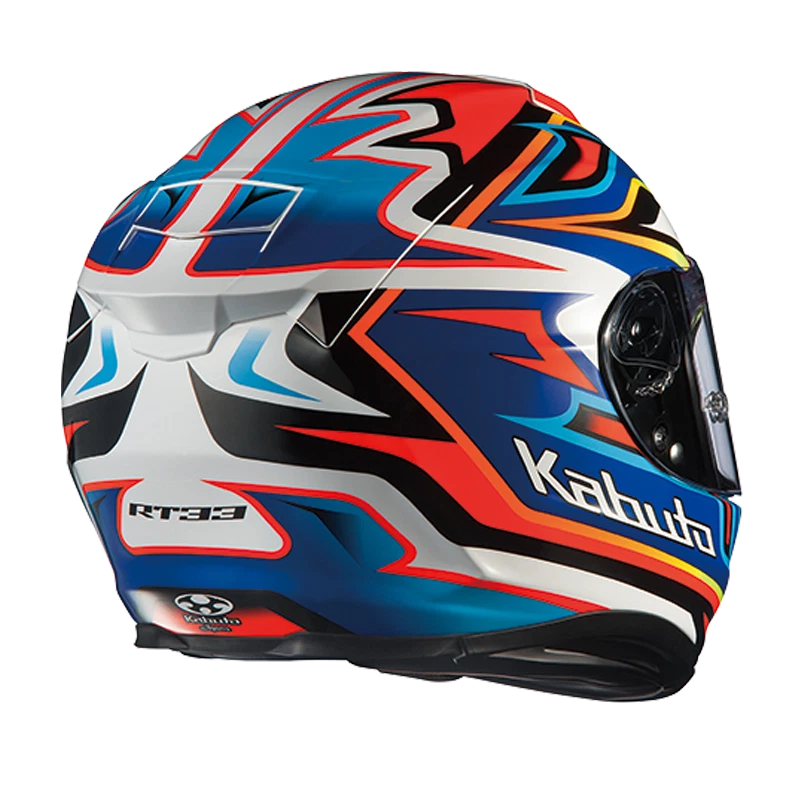 KABUTO RT-33 Motorcycle Helmet Signal Fluro Orange/Blue HORT3276 Size X-Large