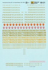 Microscale 60-21 N Pennsylvania Railroad PRR Diesel Locomotives Logos Decals
