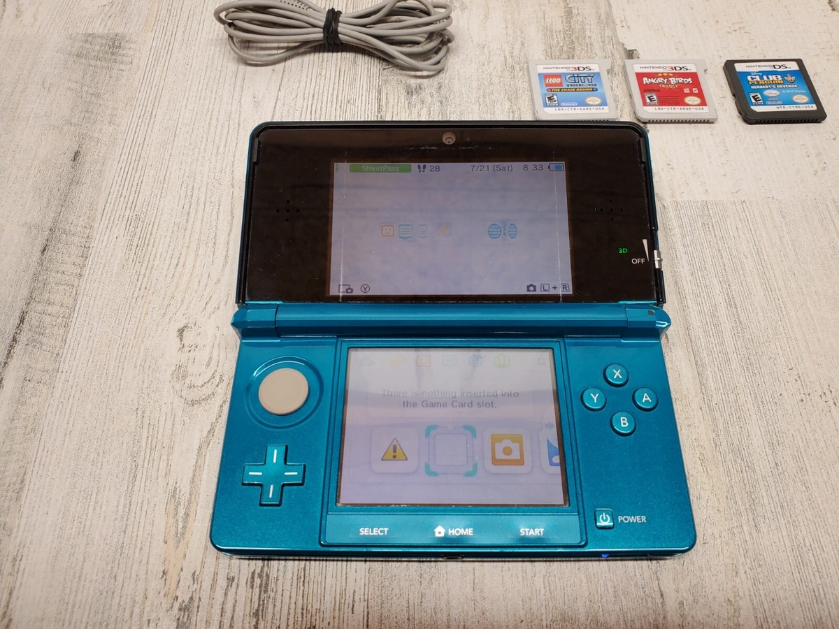 h7545 任天堂 ニンテンドー 3DS アクアブルー CTR-001 Nintendo 3DS Aqua Blue Handheld Console Gaming CTR-001 45 | eBay