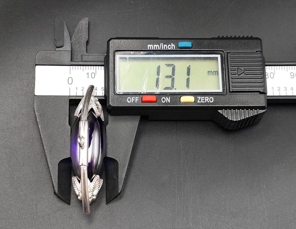 Holy Collection Púrpura Naga Ojo Cápsula Garra Rugby Plata Gorra Amuleto Tailandés CK706 Foto 2 de 4