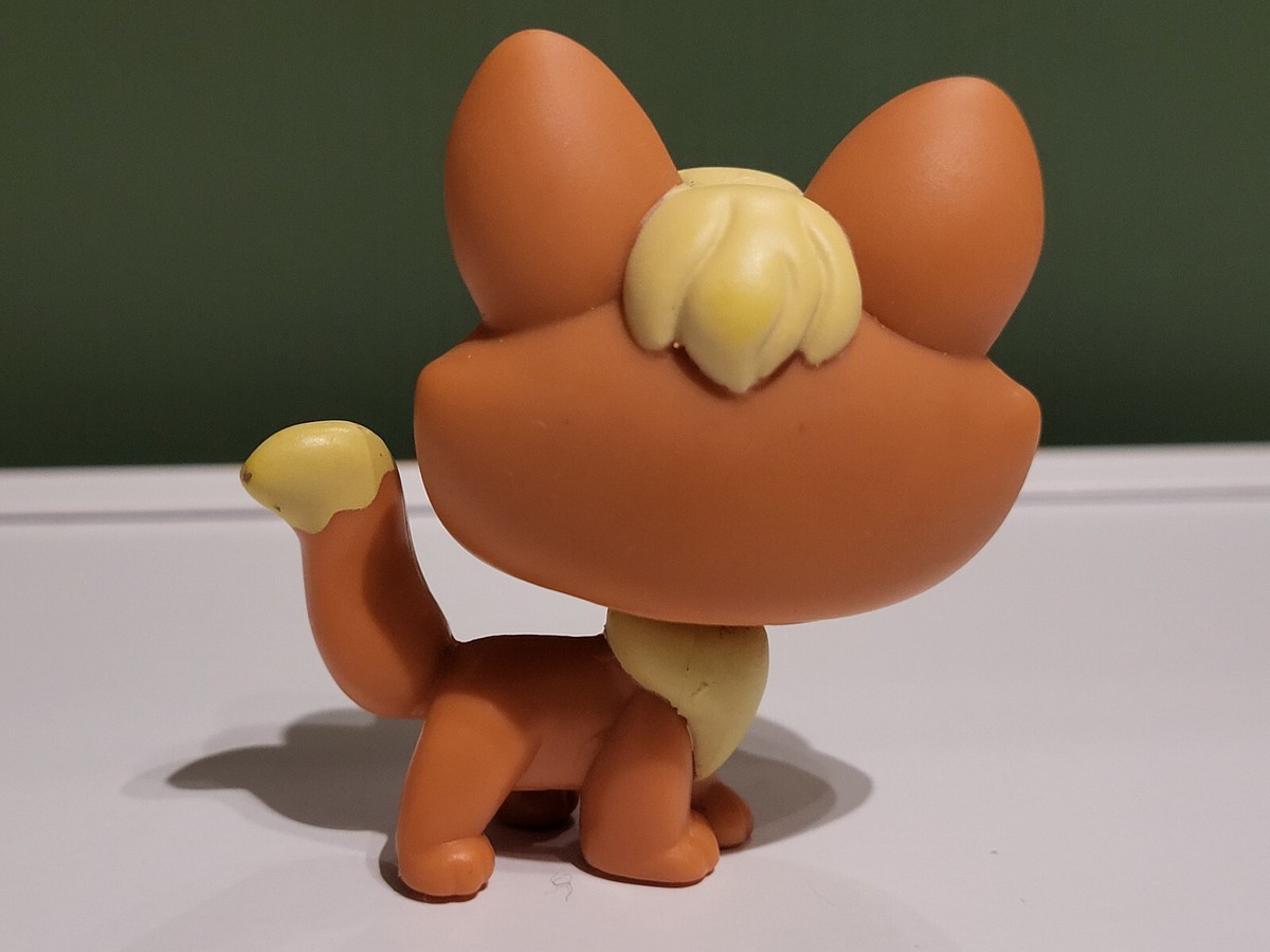 Littlest Pet Shop #1028 HASBRO – Renard Marron Et Blanc – Figurine Avec Accessoires – Occasion