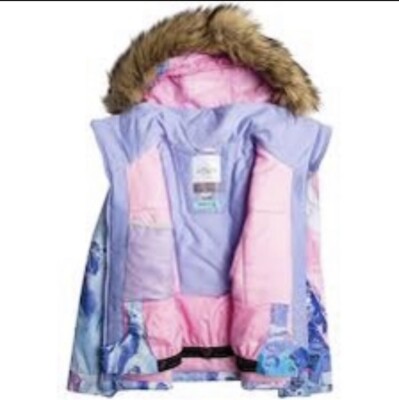 Roxy Girls American Pie Insulated Snow Jacket, 14/XL, Azure Blue