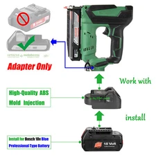 1x Adapter fits Metabo HPT 18v Tools To for Bosch 18v Blue Professional Battery