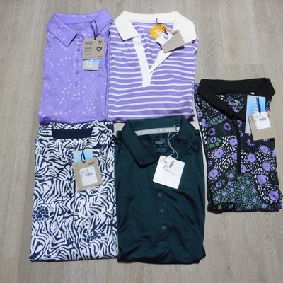 Puma Women's Small Lot 5 Golf Tennis Polo Shirts Multicolored S/L SS