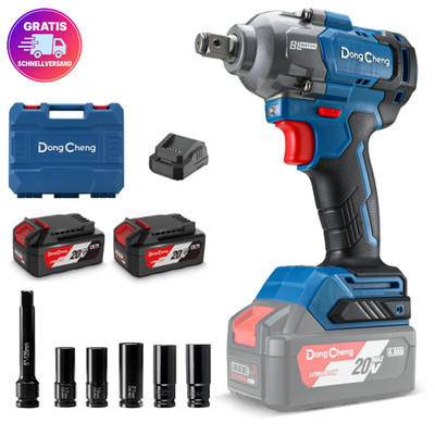 Dong Cheng Akku Schlagschrauber 18V 698Nm Brushless 2x4Ah Akku 1 2 Zoll