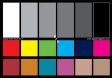 DKK 5" x 7" Set of 2 White Balance and Color Calibration Charts with 12 and ...