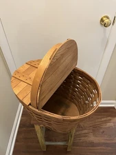 Wicker Picnic Basket With Handle