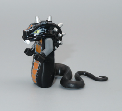 LEGO Ninjago Skalidor Minifigure Snake Black Orange Silver Spikes