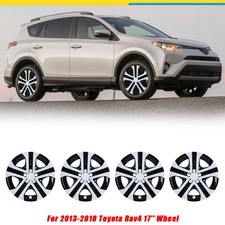 17 Pp Hubcap Black White Lacquer Wheel Cover For 2013-2018 Toyota Rav4 17 Rim 17 Pp Hubcap Black White Lacquer Wheel Cover For 2013-2018 Toyota Rav4 17 Rim