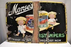 Antique Morse's Paint Porcelain Enamel Sign Patent Enamel Birmingham 36x24 Inc"R
