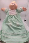 1985 Cabbage Patch Kids Doll Baby Preemie Tuft Blonde Hair Mint Green Gown VTG