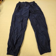 Vintage Nike Windbreaker Track Pants Mens XL Navy Blue Nylon Joggers 90s Retro
